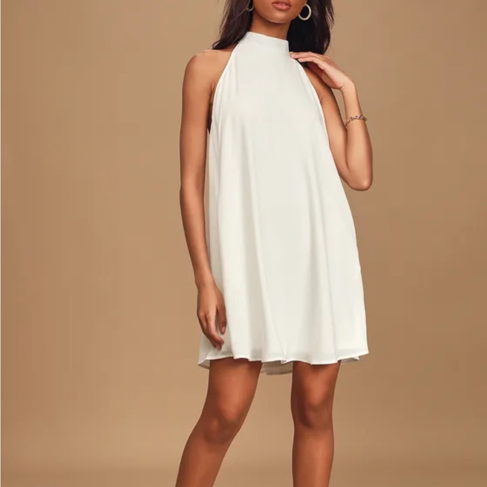 Lulus white halter dress